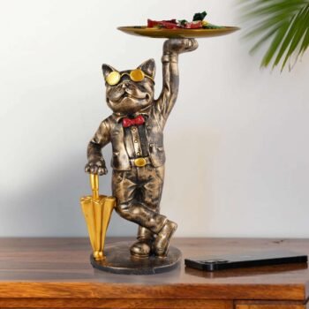 Cool Dog Showpiece with Plate for Home Dcor Item  Kitchen,Bedroom,Office,Dinning Table Decorative Item